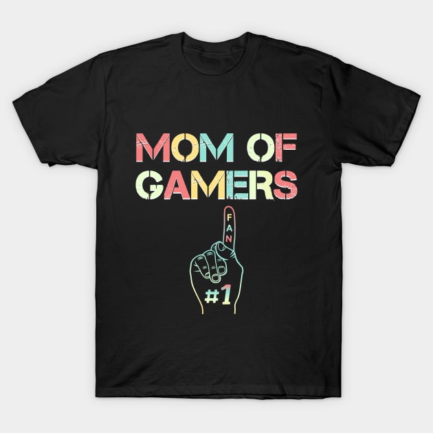 Mom of Gamers Mom Number 1 Fan gamers boys funny gaming mom T-Shirt by Shop design